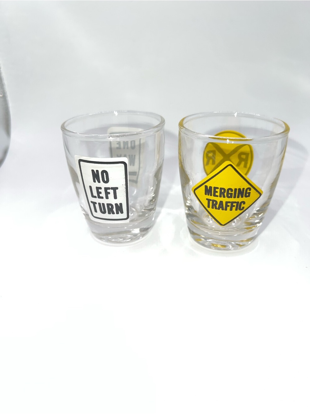 Novelty Shot Glass Set Road Signs